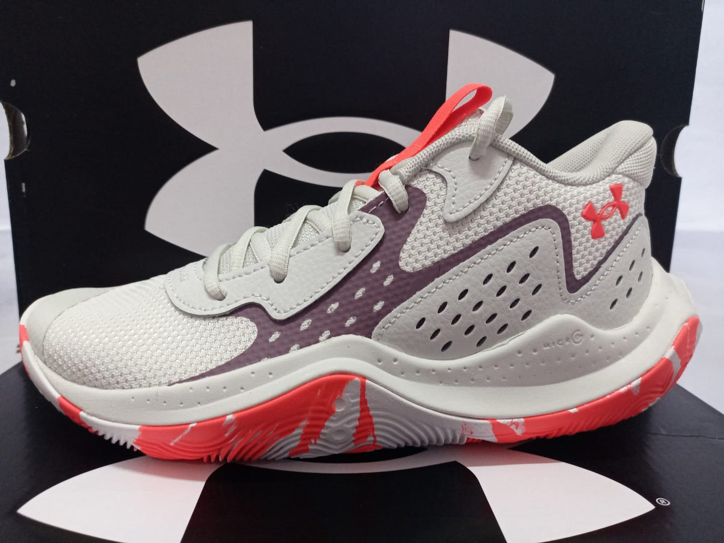 Under Armour Jet '23 GS 'White Clay Misty Purple'