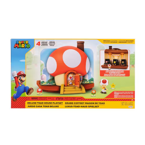 Juguete Super Mario Nintendo Dlx Toad House Playset