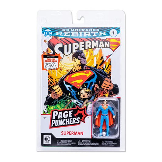 Figura Superman  con Comic 1 DC Universe Rebirth