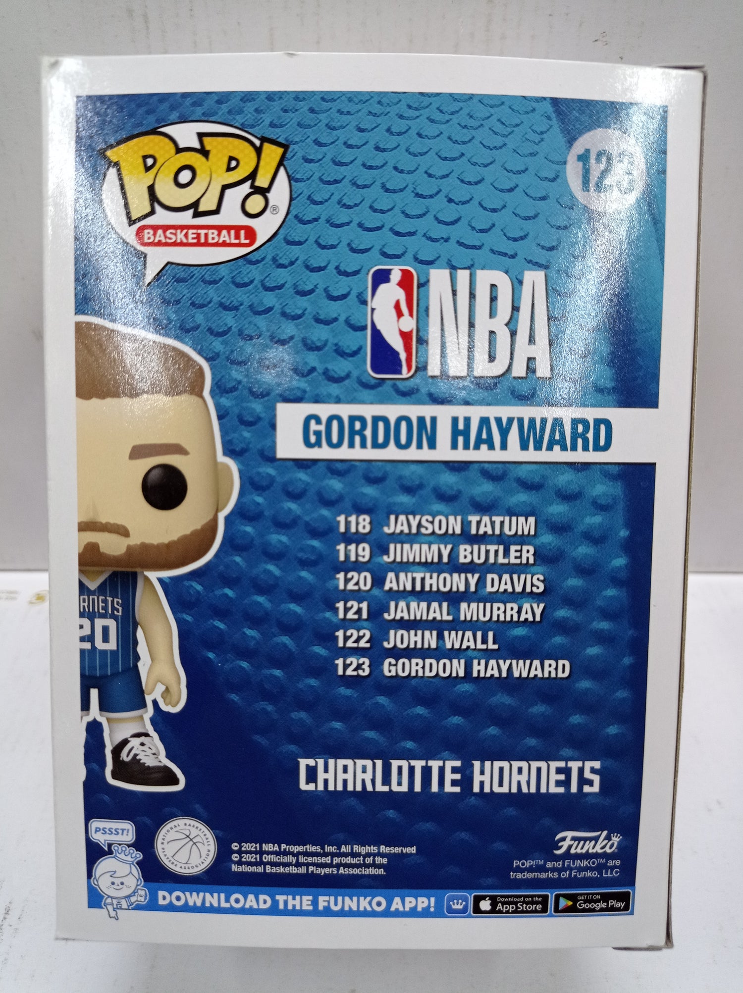 Funko POP! NBA Basketball : Charlotte Hornets #123 - Gordon Hayward – Yummy  Boutique